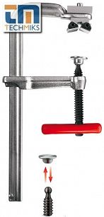 Ścisk śrubowy ślusarski 300/120 mm stalowy do profili okrągłych KombiKlamp SG-VAD BESSEY SG30VAD