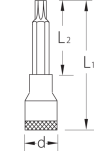 Gniazdo bitów wkrętaka TORX T20 GEDORE ITX 30 L T20 1394177 - 2