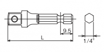 Adapter z kulką 1/4