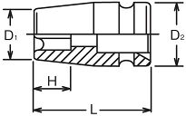 Nasadka udarowa E8 TORX KOKEN - 2