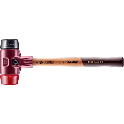 Młotek z miękkim bijakiem SIMPLEX, obuch gumowy/ z tworzywa sztucznego 50mm HALDER 3026.050