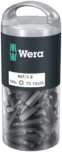 Bity TX 10x25mm - 100 szt TORX DIY WERA 05072446001