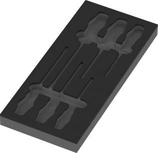 Wkładka piankowa do wkrętaków Kraftform Seria 300 Set 1 9817, bez narzędzi, 172 x 30 x 392 mm WERA 05137327001