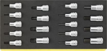 Zestaw TCS 1/3 nasadek 1/2", 18-elementowy TCS 54/54TX/18 STAHLWILLE 96838782