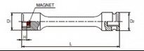 Nasadka udarowa sześciokątna extra długa z magnesem 12mm KOKEN - 2