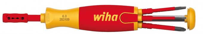 Wkrętak śrubokręt z magazynkiem bitów LiftUp electric izolowany WIHA 2831 09 020 38610