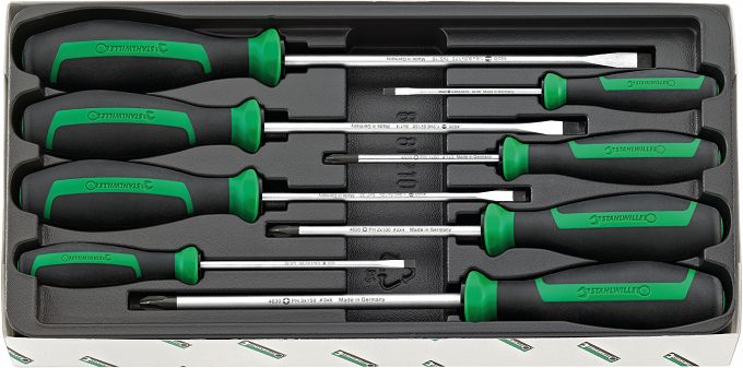 Zestaw Wkrętaków śrubokrętów płaskich i krzyżowych 8-Częściowych DRALL+ 4692 STAHLWILLE 96469215