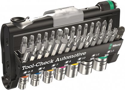 Grzechotka i bity i nasadki 1/4 Tool-Check Automotive WERA 05200995001