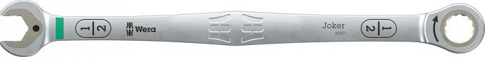 Klucz płasko-oczkowy z grzechotką w opakowaniu do sprzedaży detalicznej 6007 Joker SB, w wykonaniu długim, calowy, 1/2