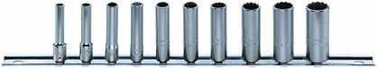 Zestaw nasadek 1/4" długich 40aDL na listwie 40ADL/10 CL STAHLWILLE 96016410