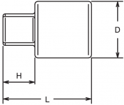 Nasadka 10mm czterokątna KOKEN - 2