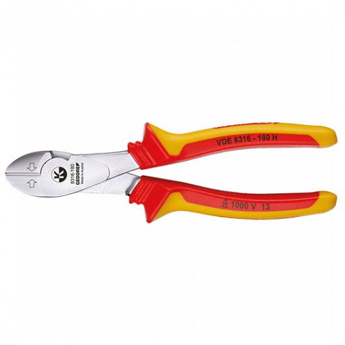 Szczypce mocne do cięcia bocznego VDE 180 mm Nr VDE 8316-180 H GEDORE 1550993