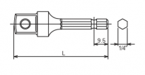 Adapter z kulką do nasadek 1/2