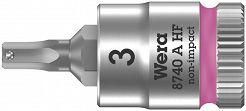 Klucz nasadowy Zyklop 1/4"  8740 A HF 3,0mm WERA 003332