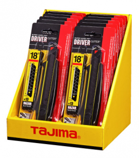 Zestaw nóż z pokrętłem + ostrza 18mm 10szt. TAJIMA