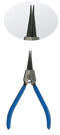 Szczypce do pierścieni segera zewnętrznych, proste 180 mm, zakres 19 - 60 mm KING TONY 67SS-07