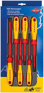 Zestaw wkrętaków śrubokrętów Izolowanych Płaskie PH KNIPEX 00 20 12 V01
