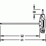 Wkrętak śrubokręt kątowy z chwytem 2K-T TORX T20 GEDORE 2647508 - 2