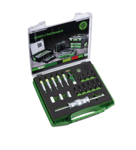 Zestaw z młotkiem ślizgowym do ściągania łożysk kulkowych i kołków pasowanych KUKKO 28-A