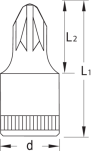 Nasadka wkrętakowa 1/4