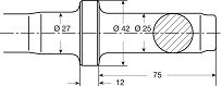 Dłuto szpicak 25 x 75 mm RENNSTEIG 232 35001 - 2