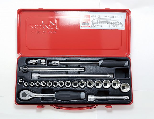 Zestaw kluczy nasadowych w kasecie 18 części KOKEN