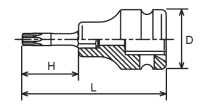 Nasadka udarowa TORX T30 KOKEN - 2