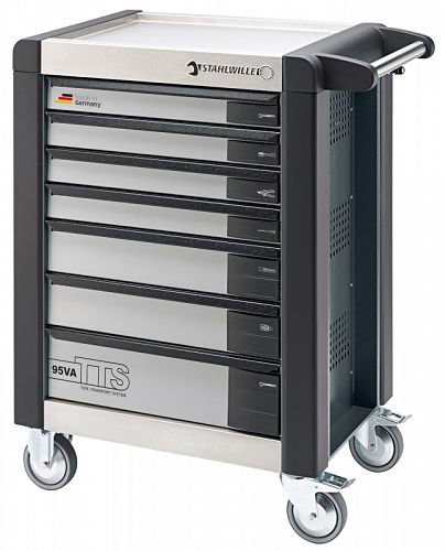 Wózek warsztatowy TTS 7-szufl. antracytowy z Nakładkami, 1021x823x 497 mm; max obciążenie: 30kg na szufladę; 750 kg na Wózek 95/VA7 A STAHLWILLE 81200063