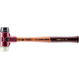 Młotek z miękkim bijakiem SIMPLEX, obuch gumowy/ nylonowy 30mm HALDER 3028.030