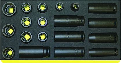 Zestaw TCS 1/3 nasadek udarowych 1/2", 19 elementowy TCS 50IMP/51IMP/19 STAHLWILLE 96838777