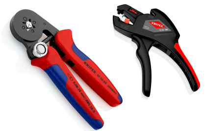 Zestaw Elektryka ściągacz izolacji 12 62 180 + praska do tulejek 97 53 04 KNIPEX 145356