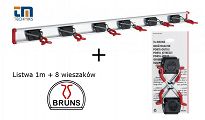 Uchwyt wieszak x 8 na narzędzia listwa 1m BRUNS - 2