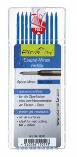 Wodoodporne Wkłady niebieskie do Ołówka 3030 PICA MARKER 4041