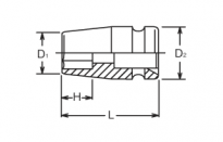 Nasadka udarowa sześciokątna krótka 11/16