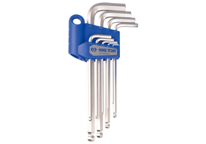 Zestaw imbusów calowych 9 szt. 1130S - HEX z kulką długie 1/16" - 5/64  KING TONY 20129SR