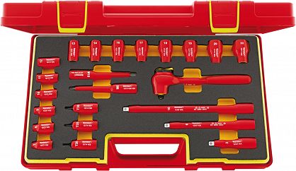 Zestaw narzędzi 3/8", 23 elementowy, izolowany 1000V VDE 12171/19/4 VDE STAHLWILLE 96022020