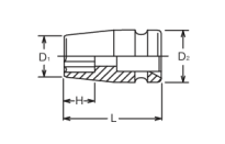Nasadka udarowa 6-kątna krótka 22mm Surface Drive KOKEN - 2