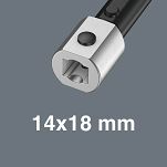 Klucz wtykowy płaski 17mm mocowanie 14x18 WERA 05078674001 - 4