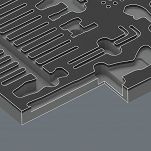 Wkładka piankowa 9753 z zestawem narzędzi serwisowych Kraftform Kompakt Set 1, 45 części WERA 05150153001 - 2