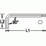 Imbus długi, główka kulista 8 mm GEDORE 6370760 - 3