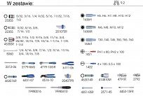 Zestaw narzędzi 87cz. nasadki calowe 1/4