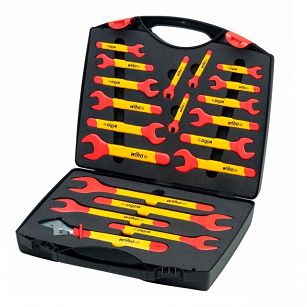 Zestaw kluczy płaskich, jednostronnych, izolowany, 6-32 mm mieszany, 20-cz. w skrzynce narzędziowej WIHA 43022