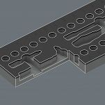 Wkładka piankowa 9727 z zestawem z grzechotką Zyklop VDE 8007 A Set 1, 1/4