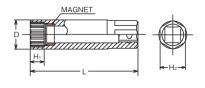 Nasadka dwunastokątna do świec zapłonowych z magnesem 12x70mm KOKEN - 2