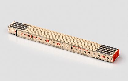 Miara składana Slimboy drewniana 2m z okuciami kolor naturalny, złącze metalowe METRIE ARG-SPRK03