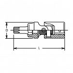 Nasadka T15 trzpieniowa TORX łamana KOKEN - 2