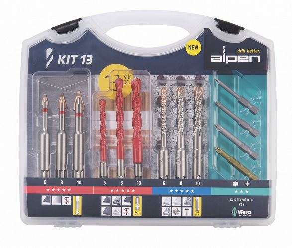 Zestaw wierteł, KIT ALPEN 0000303513100