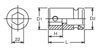 Adapter udarowy 3/4