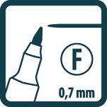 Marker permanentny precyzyjny 0,7mm trwały czarny PICA 533/46 - 4