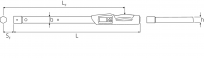 Klucz dynamometryczny Serwis / Seria MANOSKOP® z uchwytem do narzędzi wtykowych nr 730D 100-1000 Nm 96502100 STAHLWILLE - 2